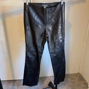 Banana Republic Dark Leather Flare Pants